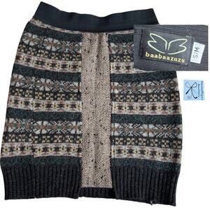 Baabaazuzu one-of-a-kind boiled 100% Wool Skirt Sz S/M